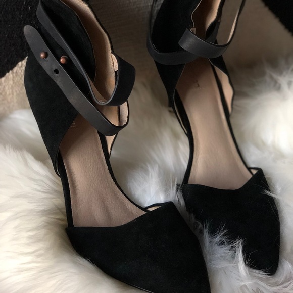 Joe's Jeans Shoes - Suede and leather wrap pumps.